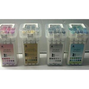 Firefly Alcohol Markers 12 Pc Set Broad & Fine Point Tips Assorted Colors - NEW